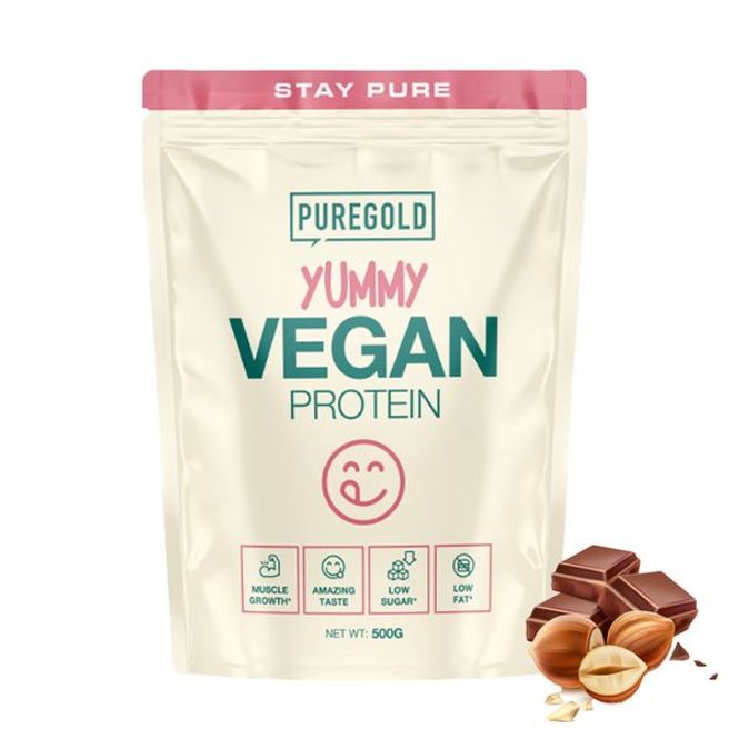 Hovedbilde Pure Gold Yummy Vegan Protein 500g Chocolate Hazelnut